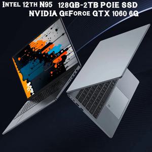 2025 15.6인치 초박형 게이밍 노트북 Intel 12th N95 32GB RAM NVMe PCIE SSD GTX 1060 6G 쿨러 디자인 IPS Win11 Pro 빠른 배송
