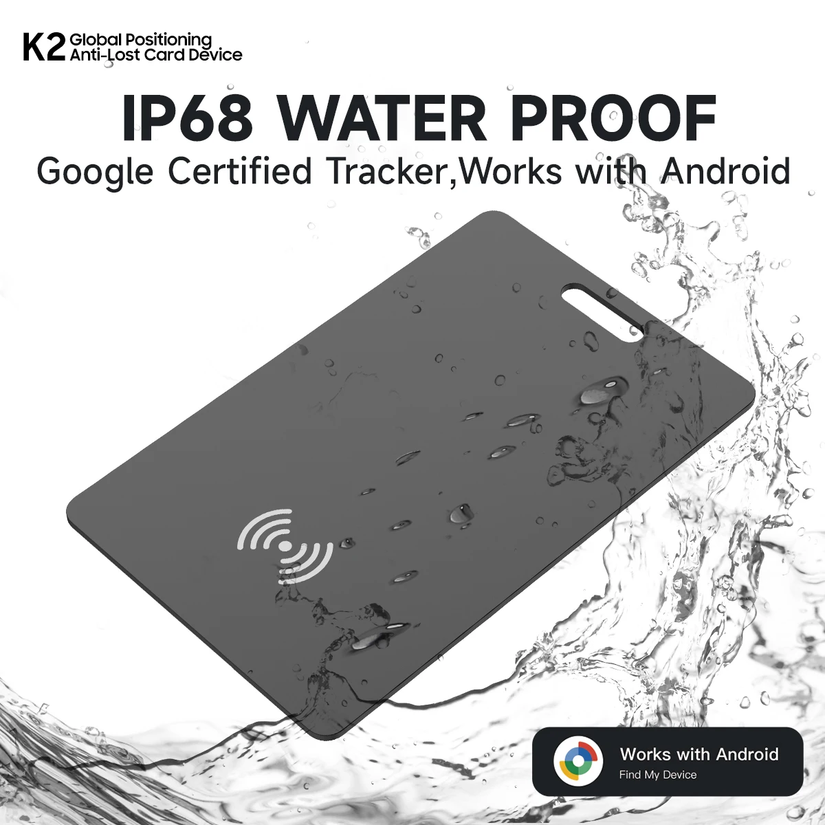 지갑 추적기 카드, 충전식 얇은 찾기, Google Find My와 함께 작동(안드로이드 전용), 수하물 태그 여권용 품목 찾기