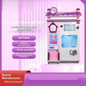 새 모델 완전 자동 솜사탕 유럽식 무인 셀프 서비스 자동 판매기 솜사탕 기계