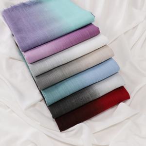 투톤 그라데이션 히잡 여성 코튼 히잡 스카프 도매 무슬림 타이다이 히잡 랩 이슬람 헤드스카프 숄 공급업체