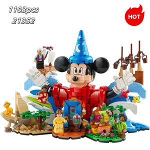 새로운 1103Pcs 매직 모델 미키 마우스 클럽하우스 벽돌 21352 빌딩 블록 생성자 영화 세트 성인 장난감 생일 선물