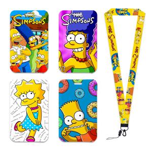 심슨 만화 애니메이션 열쇠고리, 신분증/신용카드/버스카드 커버, 참, 배지 홀더, 맞춤 제작 선물