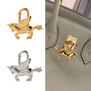 버킨 켈리 가방 페가수스 잠금 참 전체 강철 동물 금속 잠금 가방 펜던트 하이 엔드 참 목걸이에 대한 럭셔리 가방 펜던트