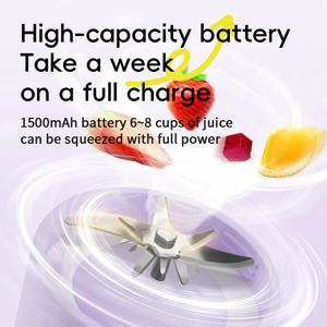 휴대용 블렌더 USB 충전식 무선 미니 주서기 믹서 스무디 쉐이크 단백질 여행 스포츠 병 주서기 컵