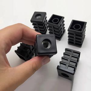 10/50개 M5 M6 M8 M10 사각 너트 플러그, 높은 발 패드 너트 튜브 플러그, 홈 발 패드 밸런스 조절 가능 휠 슬리브