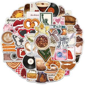 50개 레트로 그래피티 스티커 DIY 장식 오토바이 노트북 휴대폰 케이스 어린이 핸드북 구카 재료 데칼 장난감