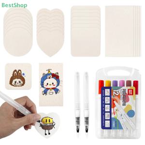 ☆ ☆ 페인팅 키트 (폼 페인트 용지 10개, 마커 12개 포함), 3D 스테레오 폼 질감 DIY 핸드메이드 페인팅 블랭크 드로잉 보드