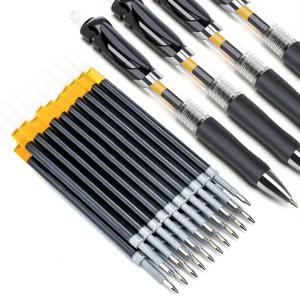 43개 젤 펜 & 리필 세트 문구 귀여운 필기구 검정/빨강/파랑 잉크 0.5mm 파란색 볼펜 사무실 학교 용품