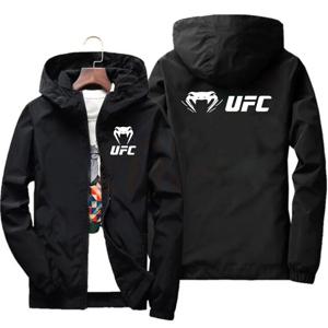 2025 UFC 파이팅 로고 통기성 패션 피트니스 지퍼 재킷 캐주얼 고품질 후드 야구 재킷 야외 스포츠 재킷