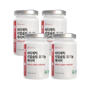 비타제틱 리얼 슬림 유기농 애플사이다비니거 천연 발효 사과 초모 식초 애사비분말 x 4개