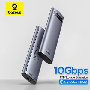 베이스어스 M2 SSD 케이스 M.2 NVMe SATA 고속 USB C 3.2 Gen 2 10Gbps 외장 케이스 어댑터 8TB 저장 확장 데이터 보호 SSD 케이스