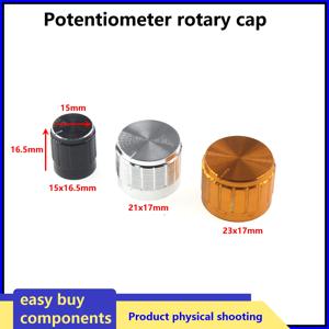 6mm 내부 구멍이있는 5PCS 알루미늄 합금 전위차계 손잡이, O 자형 볼륨 조절 손잡이, 모자, 오디오 스위치 손잡이