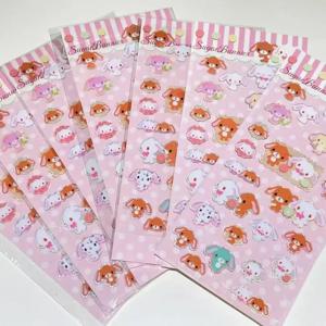 Kawaii 비스킷 Sugarbunnies 스티커 만화 주변기기 노트 Diy 장식 스티커 소녀 수제 재료 생일 선물