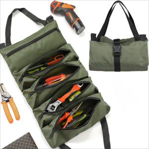 ​ 헤비 듀티 방수 옥스포드 원단 롤업 공구 가방 - 정비공, 전기 기술자, 목수, 차고용 다용도 올인원