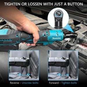 마키타 라쳇 직각 렌치 브러시리스 무선 드라이버 다기능 가변 속도 파워 렌치 LED 18V 전동 공구