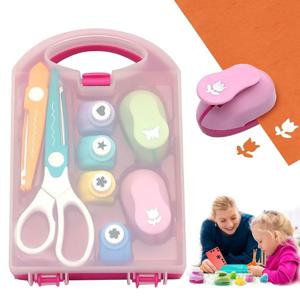 DIY 스크랩북 및 생일 카드에 적합한 8피스 창의적인 홀 펀치 세트입니다. 고정된 패턴과 다양한 색상이 가능합니다.