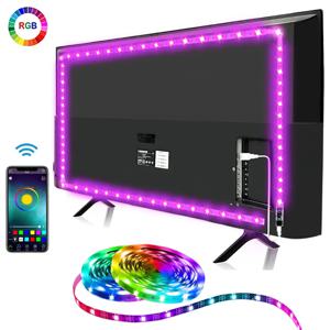 USB LED 스트립 조명 블루투스 App 제어 TV 용 LED 조명 RGB 5050 유연한 리본 다이오드 테이프 TV 백라이트 룸 장식