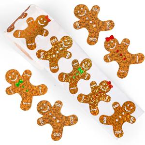 500pcs 레이저 만화 크리스마스 스티커 크리스마스 선물 포장 라벨 스티커 보상 스티커 스크랩북 편지지, 3cm