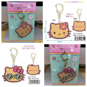 일본 만화 산리오 블랙 스킨 헬로 키티 키체인 귀여운 소녀 반짝이는 아크릴 가방 펜던트 장식 장난감 크리스마스 선물