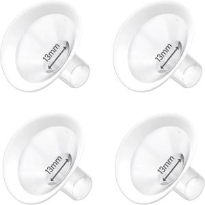 4PCS 타원형 플랜지 쉴드 내장형 소프트 엣지 메델라/랜시온 펌프와 호환, 스타일 펌프용 교체 부품