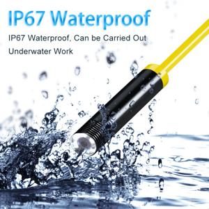 7mm 하수구 산업용 내시경 IP67 방수 타입 C 미니 카메라 3 in 1 자동차 보어스코프 카메라 LED 포함 안드로이드 PC용