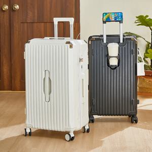 대용량 20-26인치 컵홀더가 있는 여행 가방 편리한 휴대폰 거치대 간단한 여행용 롤링 캐리어