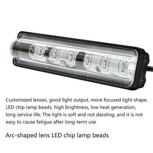 초집중 적색 및 청색 라이트 지게차 LED 경고등 12-80V 작동 영역 제한등 6구 안전 신호등