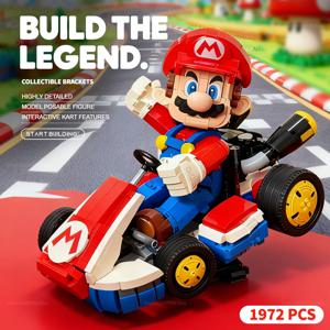 새로운 카트 블록 세트 1972PCS 레이싱카 모델 내구성 교육용 DIY 블록 장난감 어린이 및 성인용 생일 크리스마스 선물
