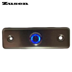 Zusen 16mm 강도 도어 벨 푸시 버튼 스위치(링 블루 LED 조명 포함)(패널 포함 ZS16F-10E/B/12V/S IP65)