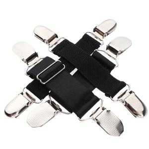 4Pcs 어린이 스키 장갑 미끄럼 방지 스트랩 다목적 탄성 장갑 딱지 클립 꽉 그립 스웨터 클립 블라우스 걸쇠 연결 스트랩