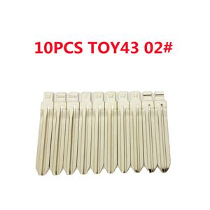 10PCS 02 #   KD 블레이드 LISHI TOY43 TOY43AT KD KEYDIY VVDI XHORSE JMD 용 자동차 키 블레이드 Toyota VIOS Hilux Fortuner Corolla Yaris