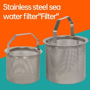 스테인레스 스틸 316 해수 중앙 쿨러 플랜지 핸들 필터 요소 펀치 메쉬 바구니 필터 필터 메쉬 둥근 입