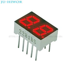 10pcs 0.28 인치 10 핀 2281AS 2281BS 2 자리 비트 7 세그먼트 빨간색 LED 디지털 디스플레이 Digitron 일반 양극 음극 C-C C-A