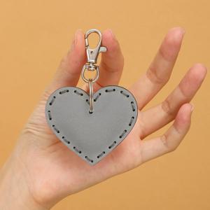 배낭 Schoolbag 반사판 펜던트에 대 한 반사 키 체인 아이 성인 밤 교통 안전 마커에 대 한 귀여운 PU 가죽 키 체인