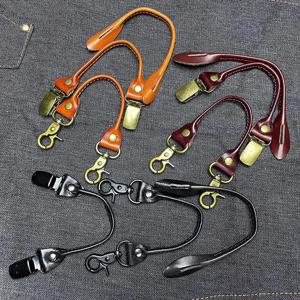 레트로 남성용 서스펜더 액세서리, 소가죽 수제 DIY 서스펜더 교체, 향상된 서스펜더 액세서리, 멀티 컬러