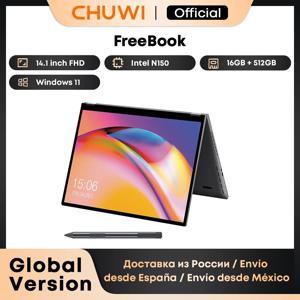 CHUWI 프리북 노트북 인텔 N150 쿼드 코어 16GB LPDDR5 512GB SSD 태블릿 PC 13.5인치 FHD 터치스크린 윈도우 11 WIFI6 데스크탑