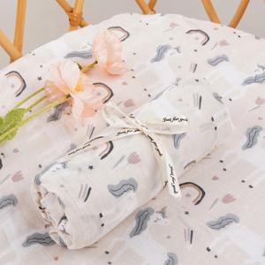 HappyFlute 대나무 면 아기 모슬린 Swaddle 아기 담요 부드러운 아기 수건 포장