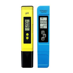 2pcs TDS PH 측정기 디지털 워터 테스터 0.01ph 고정밀 PH 측정기 0-9990ppm 온도 TEMP PPM 테스터