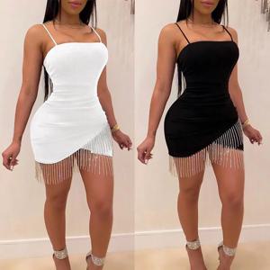 여름 패션 슬립 드레스 섹시 슬림 크로스 여성 스커트