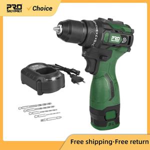 17V 55NM 브러시리스 전기 드릴 무선 드릴러 미니 드라이버 스크루 드라이버 리튬 이온 배터리 PROSTORMER의 5pcs 비트 파워 드릴