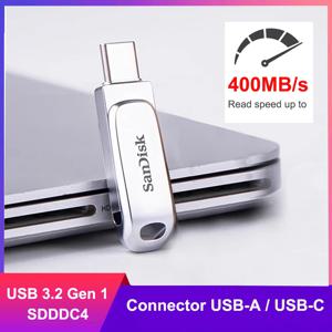 샌디스크 울트라 듀얼 드라이브 럭스 USB 타입 C 플래시 드라이브 512GB 256GB 128GB 64GB 메탈 USB 3.2 Gen 1 USB 타입 A OTG 플래시 드라이브