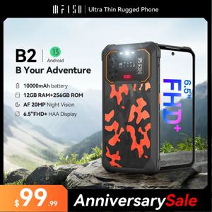 초박형 견고한 휴대폰 야간 투시경, 6.5 인치 FHD + 디스플레이, 10000mAh 48MP 카메라, 안드로이드 13, 12GB(6 + 6 확장), 256GB, IIIF150 B2