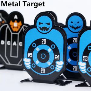 새총 스테인레스 스틸 대상 소프트 총알 총 대상 슈팅 연습 금속 철 장난감 대상 새총 액세서리