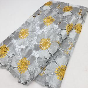 아프리카 Guipure 레이스 원단 자수, 다양한 색상 구멍, 나이지리아 수용성 레이스, 5 야드 코드 레이스, 웨딩 파티 드레스