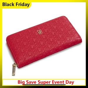 CH 패션 클래식 여성용 소형 지갑 표준 지갑 솔리드 컬러 디자인 멀티 문자 양각 여성용 동전 지갑 럭셔리