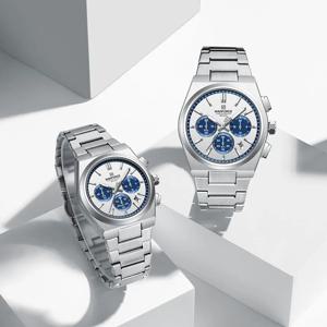 네비포스 명품 커플 시계 세트 - 남녀 패션 쿼츠 손목시계 방수 스테인리스 스틸 2025 신상품