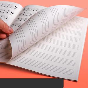 우주 피아노 기타 악보 노트 메모 스케치북 학생 저널 학교 도서 일기 메모장 5행 점수 도서