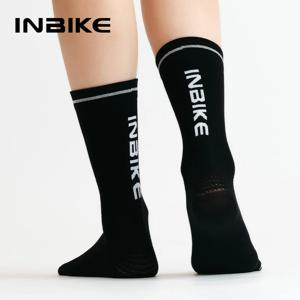 INBIKE 여름 사이클링 양말 남성 스포츠 압축 러닝 양말 자전거 양말 승무원 길이 통기성 농구 축구 양말