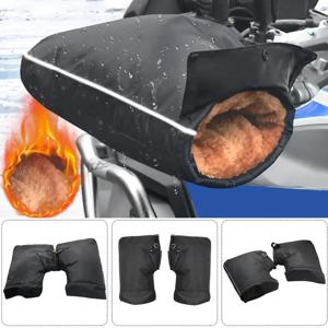 2024 보호 전기 스쿠터 두꺼운 따뜻한 핸들 바 그립 핸들 바 머프 방수 오토바이 장갑 Guante Moto Winter Glove