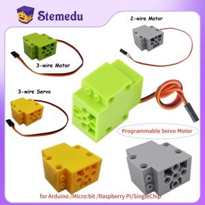 프로그래밍 가능한 빌딩 블록 서보 모터 크로스 출력 샤프트 Arduino Microbit RPI용 레고 전력 제어 드라이버와 호환 가능